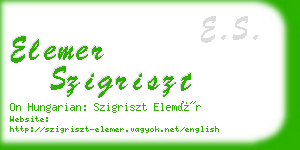 elemer szigriszt business card
